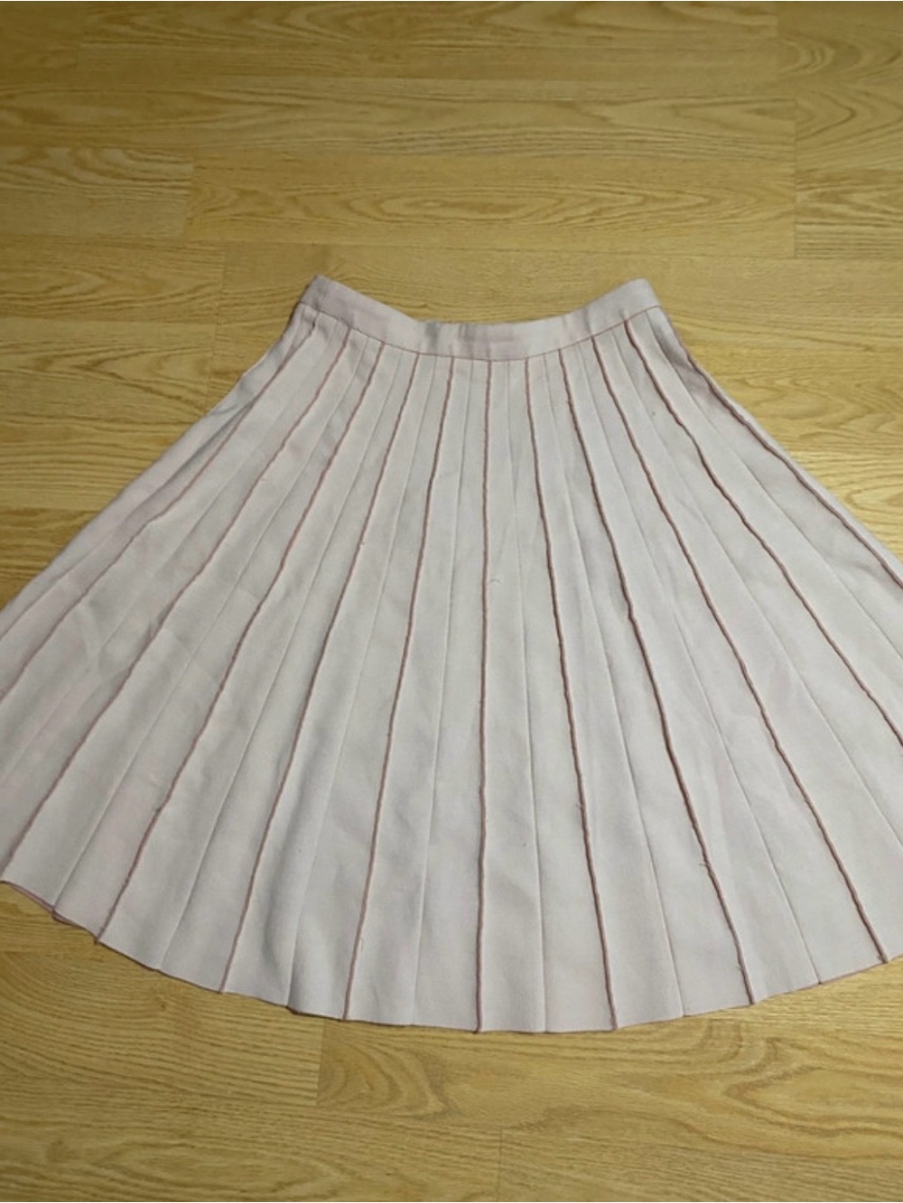 Banana Republic Pleated Midi Skirt in Pale Pink